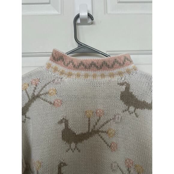 VTG Cambridge Dry Goods Sweater Women's Small Cream Long Sleeve Knit Pullover - Picture 6 of 10